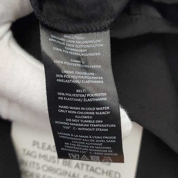 Milly Hannah Organza Belted Floral Embroidered Mini Dress Black Sheer Size 6 NEW - Picture 15 of 16